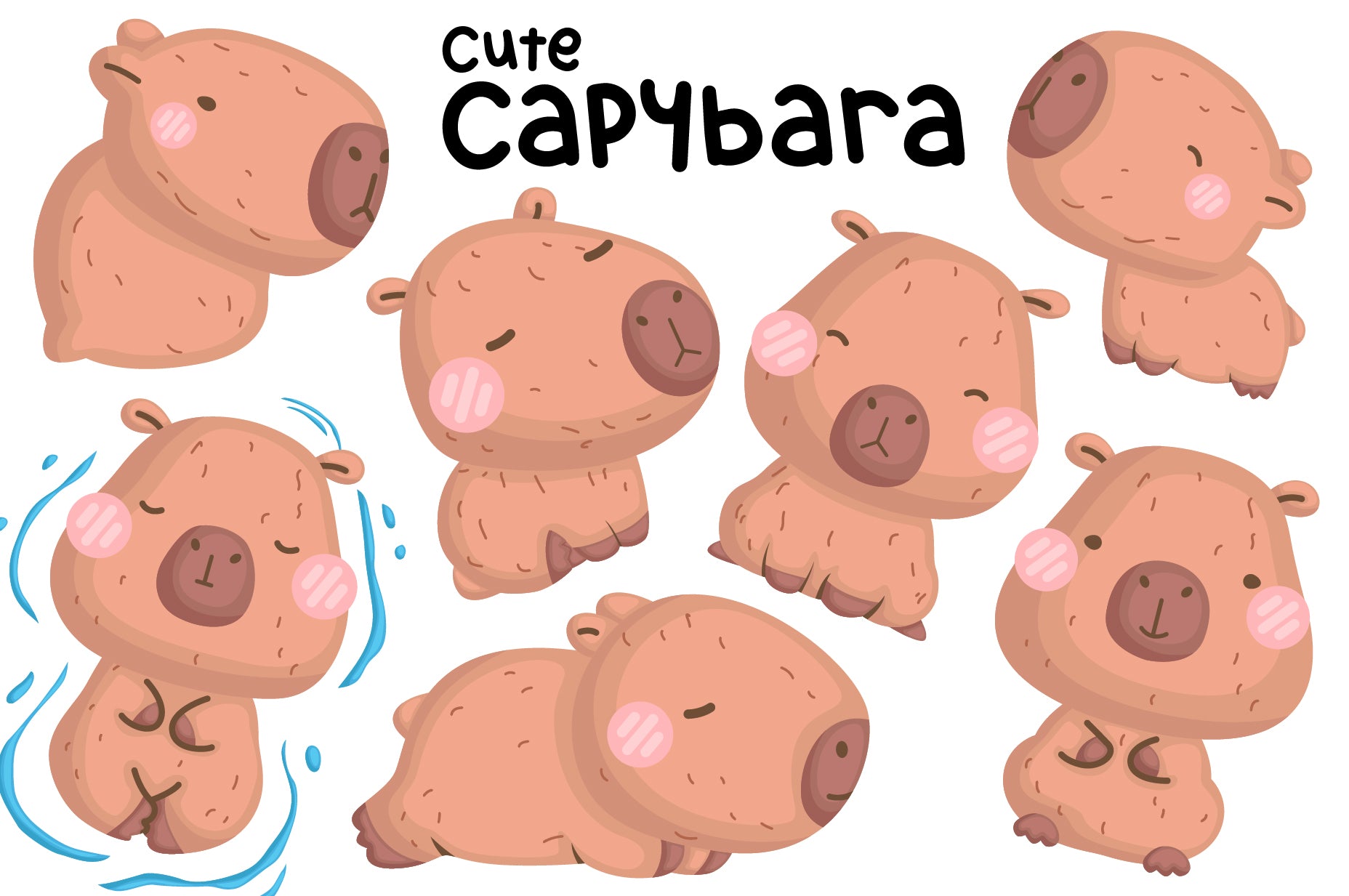 Cute Capybara Clipart Woodland Animal Clip Art Inkleystudio cute-capybara-clipart-woodland-animal-clip-art-inkleystudio