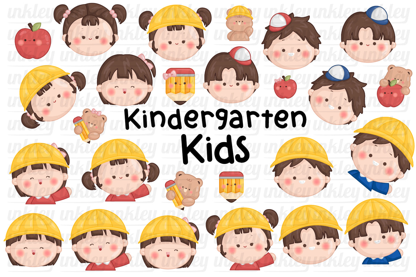 Kindergarten School Clipart - Cute Kids Clip Art