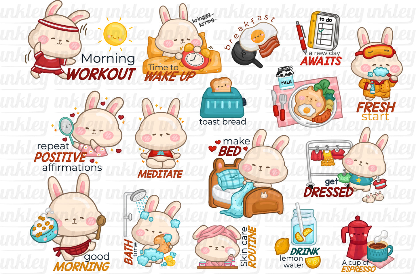 Morning Routines Clipart - Rabbit Clip Art