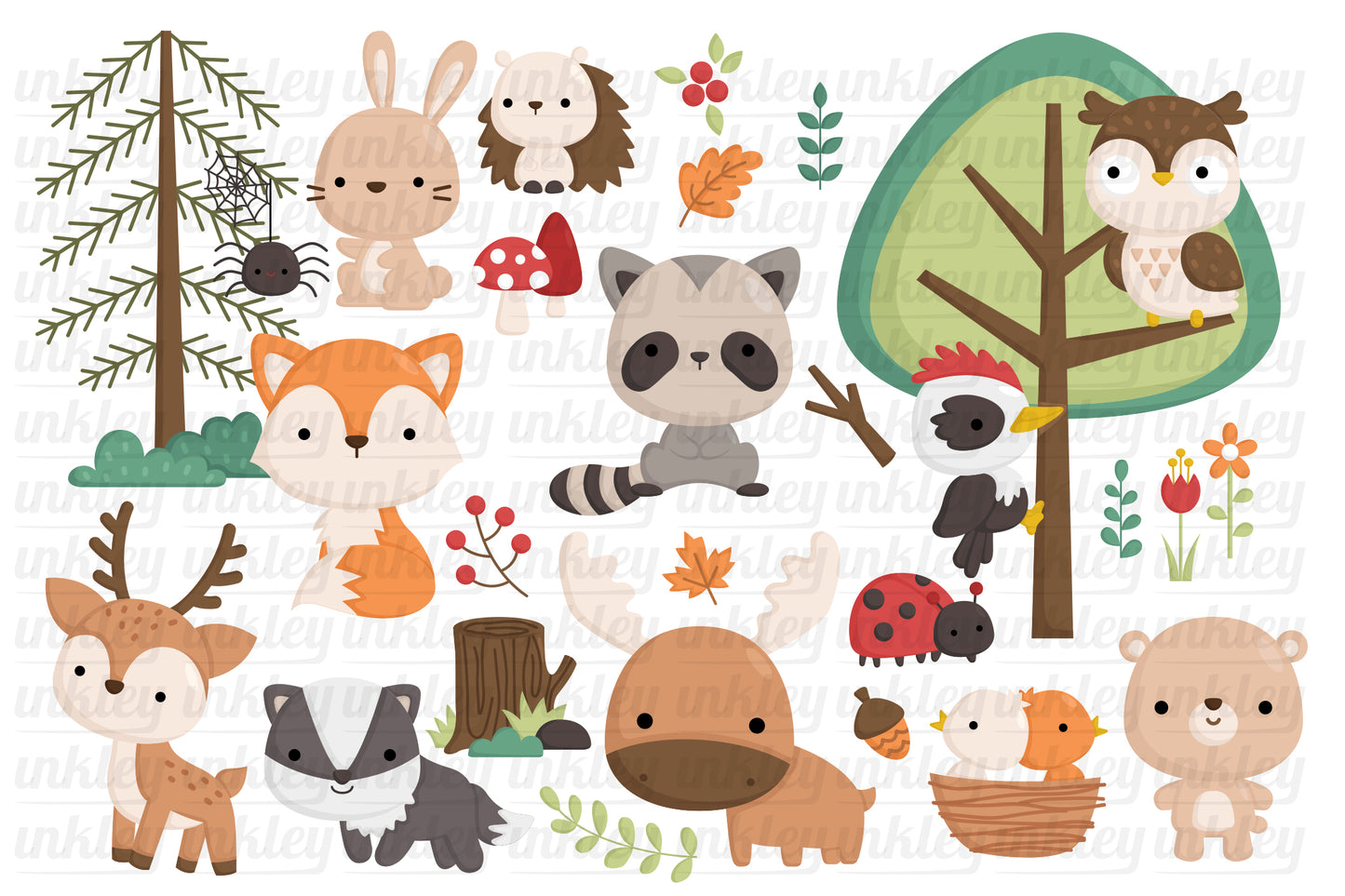 Wild Animals Clipart - Cute Jungle Safari Animals Clip Art
