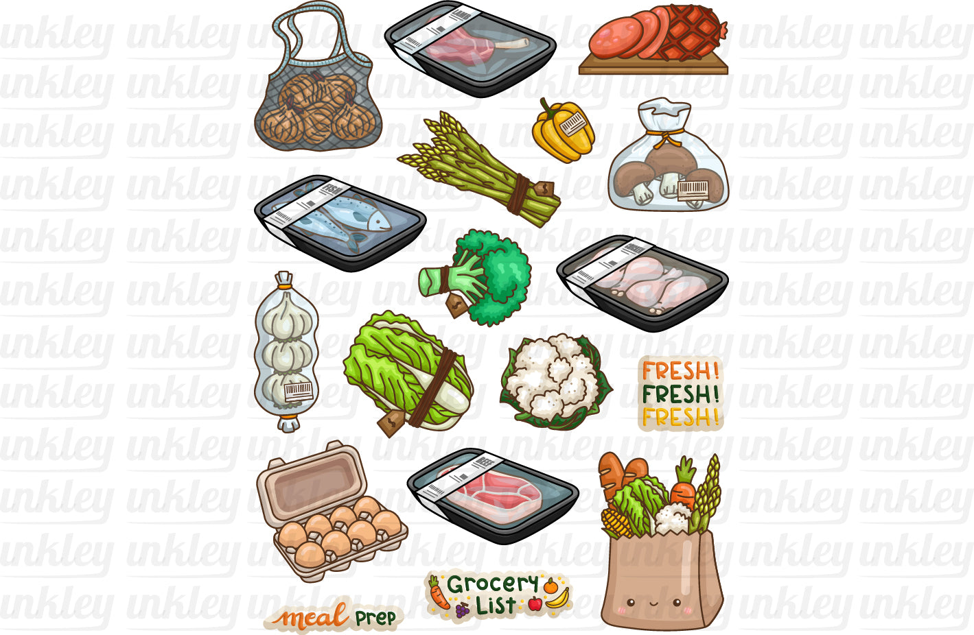 Grocery Clipart - Doodle Shopping Clip Art