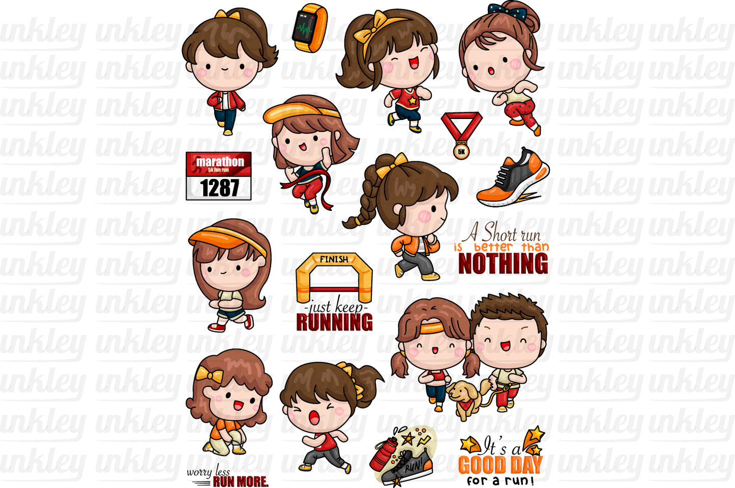 Running Clipart - Cute Sports Clip Art