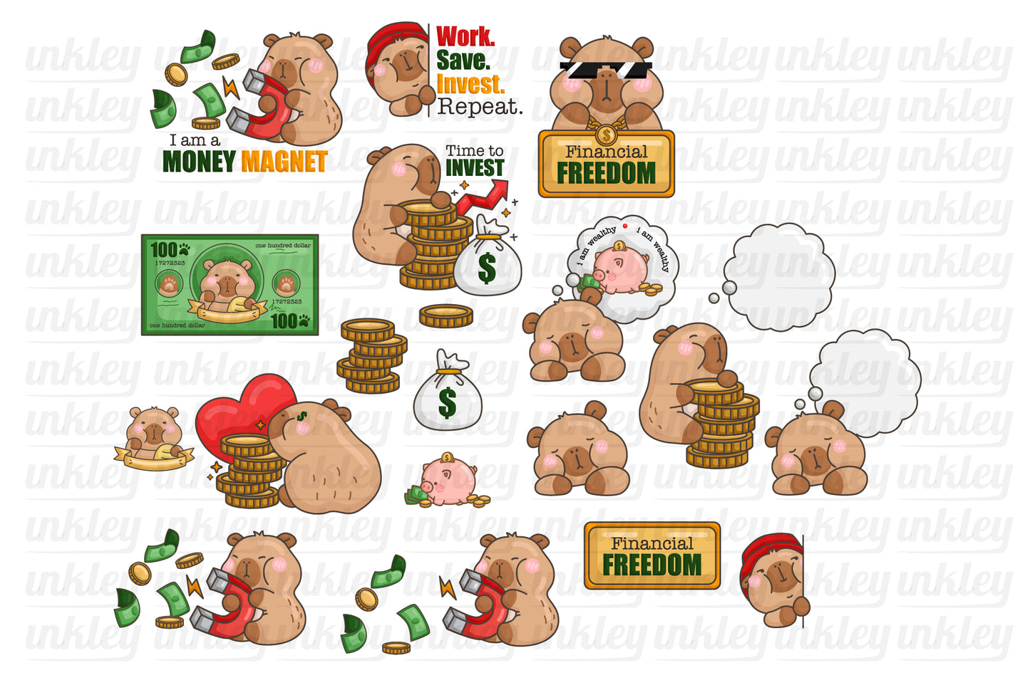 Capybara Investor Clipart - Investing Clip Art