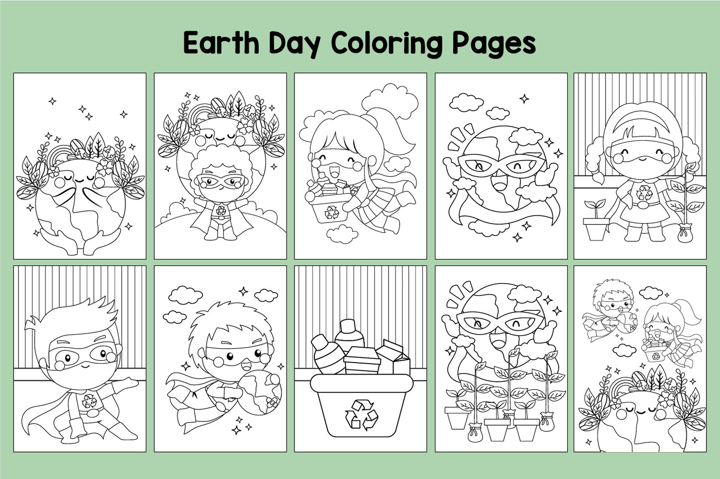 Earth Day Coloring Pages Books