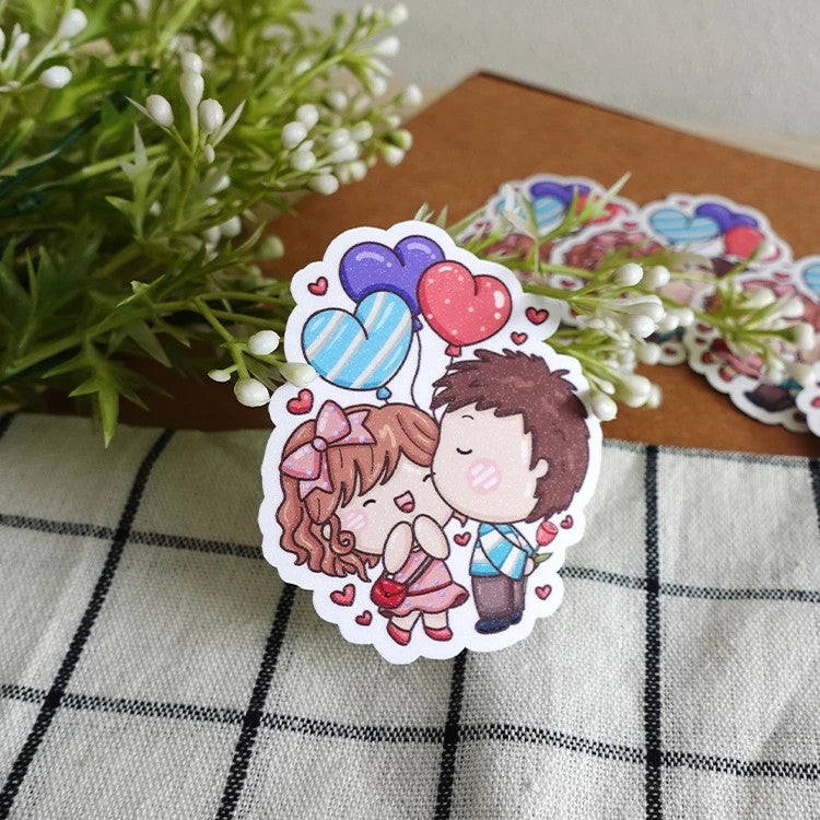 Valentine Die Cut Sticker Sheet | Waterproof | Aesthetic Sticker | Sticker Sheet Pack | Planner Sticker