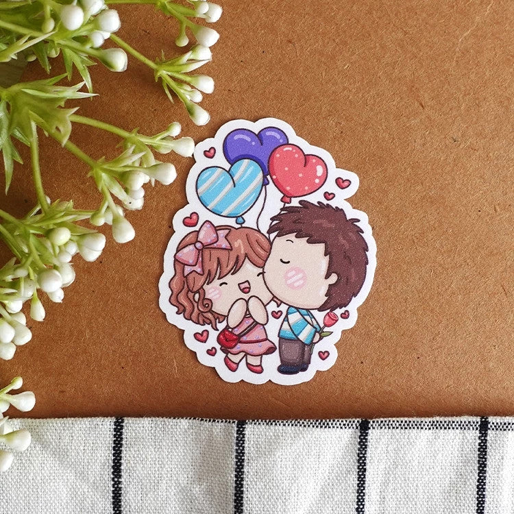 Valentine Die Cut Sticker Sheet | Waterproof | Aesthetic Sticker | Sticker Sheet Pack | Planner Sticker