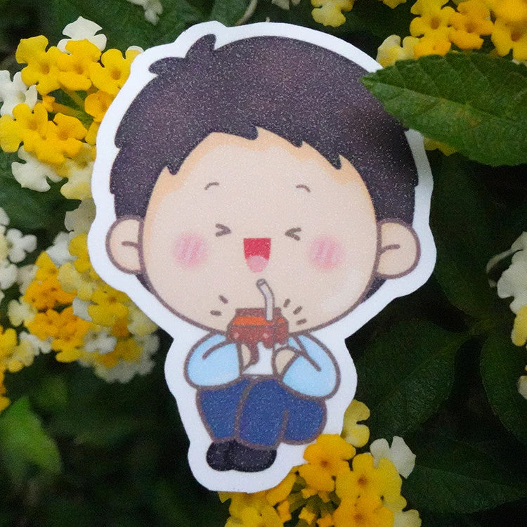Boy Foodie Lovers Die Cut Sticker Sheet | Waterproof | Aesthetic Sticker | Sticker Sheet Pack | Planner Sticker