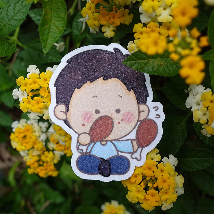 Boy Foodie Lovers Die Cut Sticker Sheet | Waterproof | Aesthetic Sticker | Sticker Sheet Pack | Planner Sticker