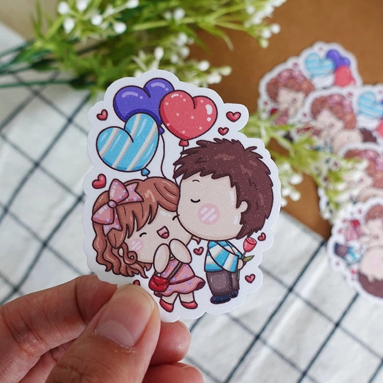 Valentine Die Cut Sticker Sheet | Waterproof | Aesthetic Sticker | Sticker Sheet Pack | Planner Sticker