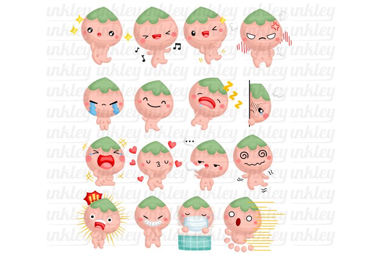 Peach boy Clipart - Cartoon Clip Art