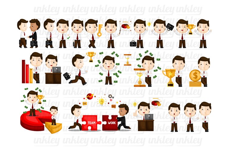 Businessman Clipart - Financial Activity Clip Art