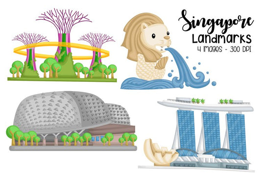 Singapore Landmark Clipart - Singapore Building Clip Art