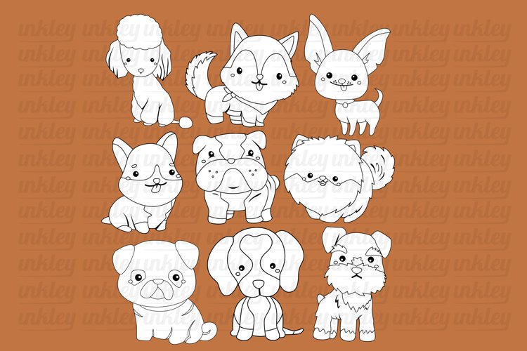 Black and White Coloring Dog Breeds