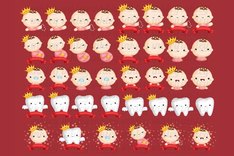 Cute Baby Girl Clipart - Baby Girl and Items