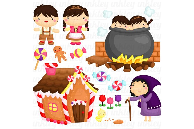 Hansel and Gretel Clipart - Kids Story Clip Art