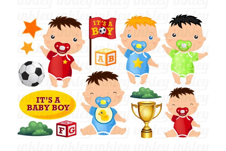 Baby Boy Clipart - Cute Kids Clip Art