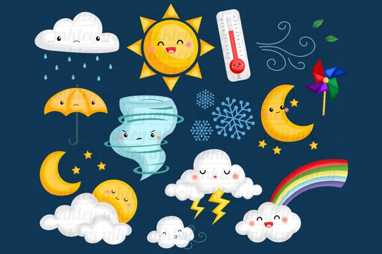 Weather Icon Clipart - Seasonal Weather Clip Art