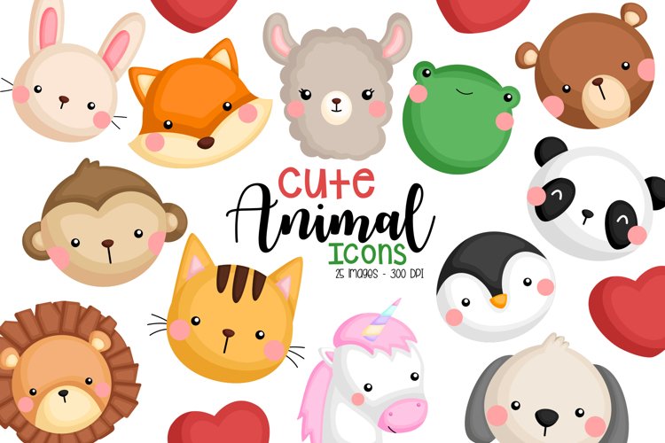 Animal Icons Clipart - Animal and Love
