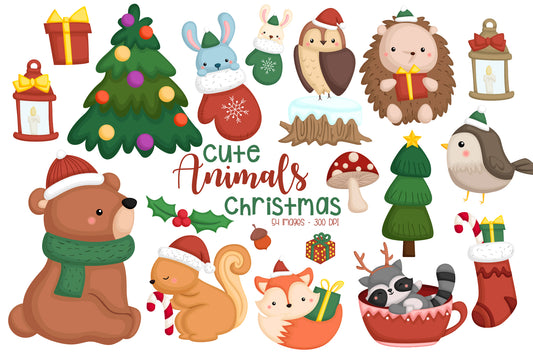 Christmas Animal Clipart - Christmas Clip Art