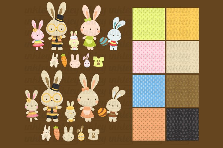 Doodle Bunny Animals Clipart - Cute Animals Clip Art