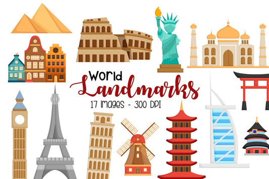 World Landmark Clipart - Famous Building Clip Art