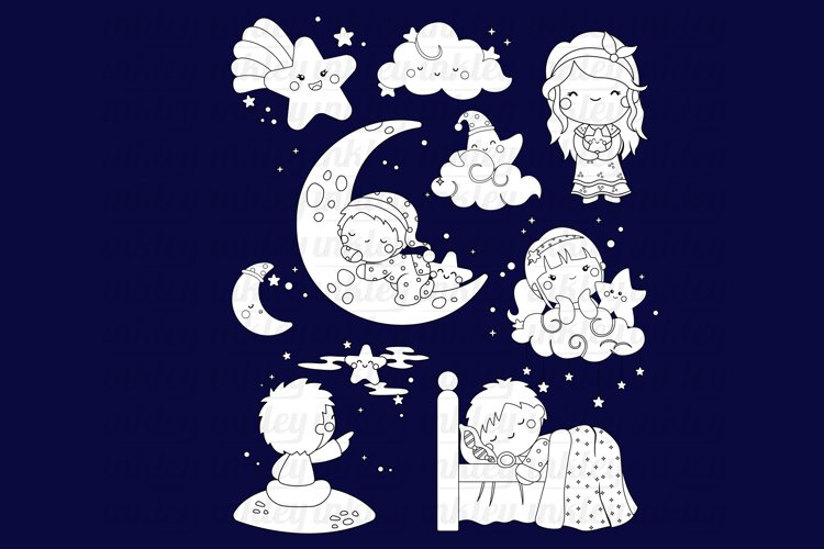 Black and White Twinkle Twinkle Little Star Clipart