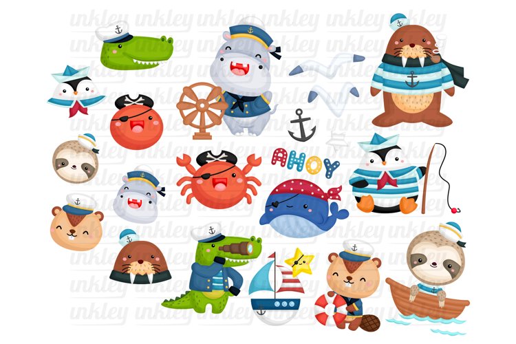 Nautical Animals Clipart - Sealife Clip Art