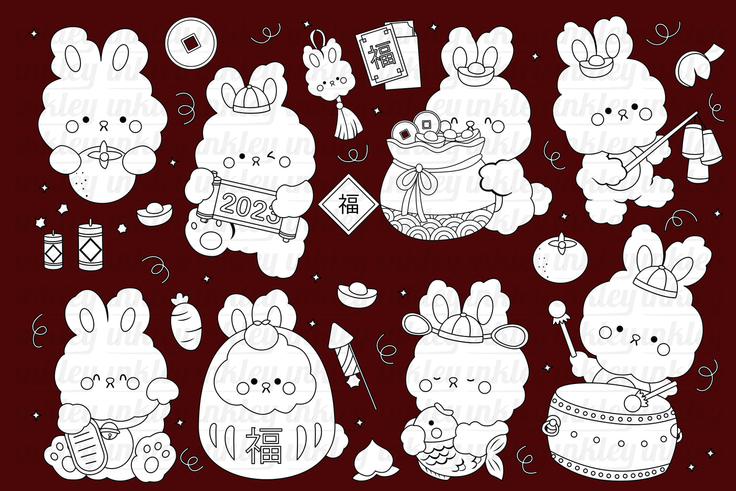 Year of the Rabbit Clipart - Chinese New Year Clip Art