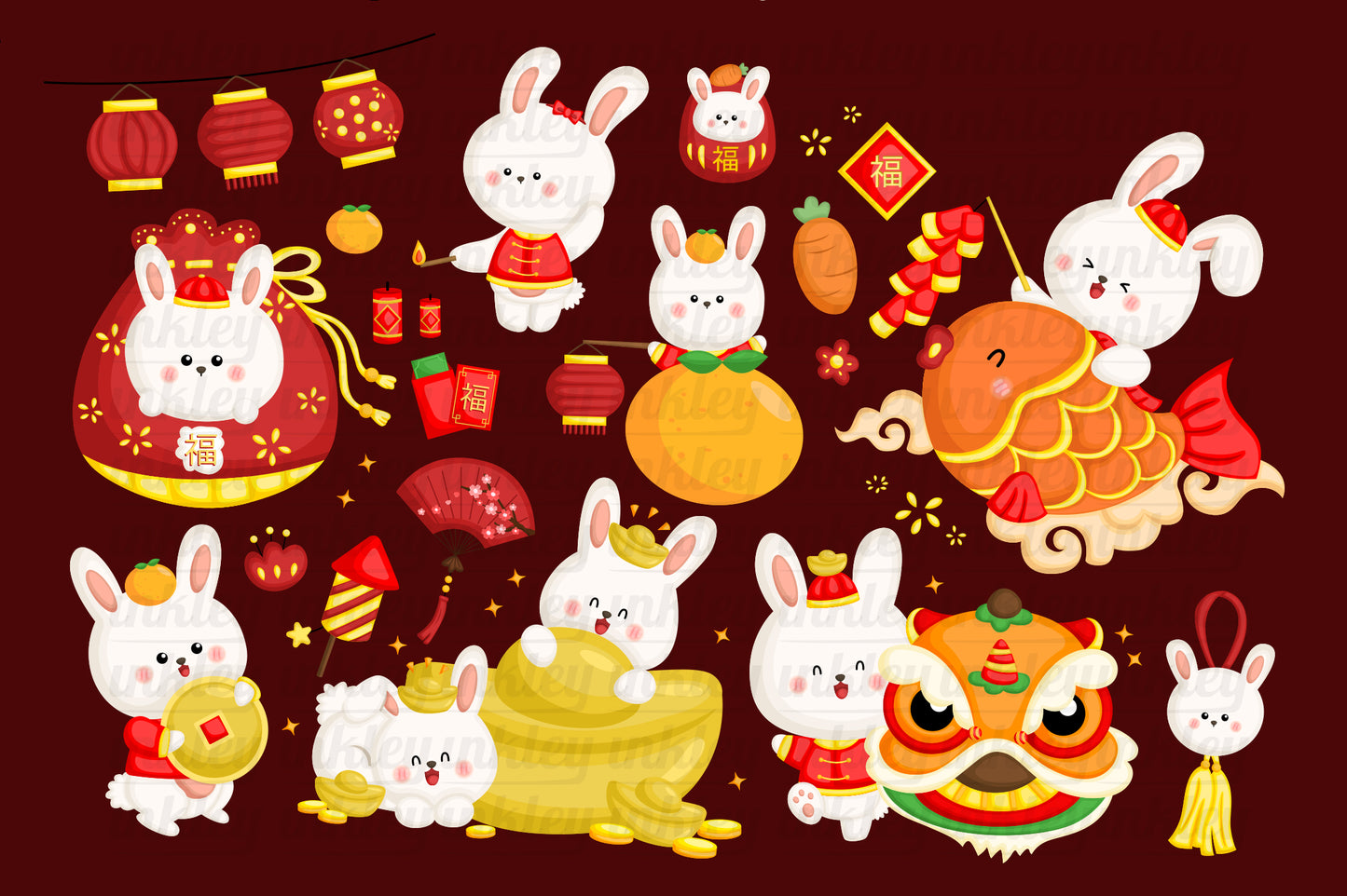 Year of the Rabbit Clipart - Chinese New Year Clip Art