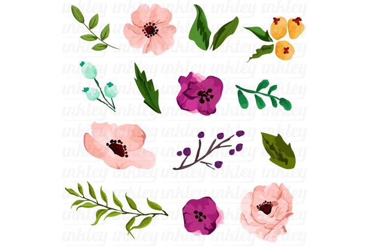 Pink Flower Wreath Clipart - Flower Clipart