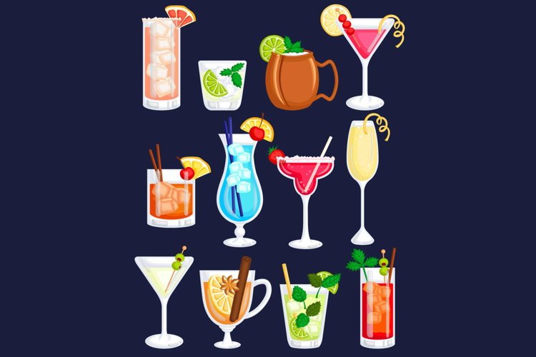 Cocktail Drinks Clipart - Food and Beverage Clip Art