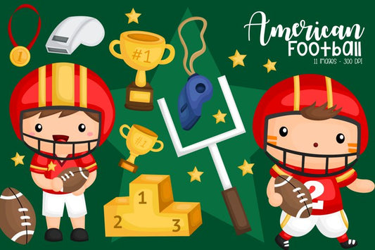 American Football Clipart - Sport Game Clip Art