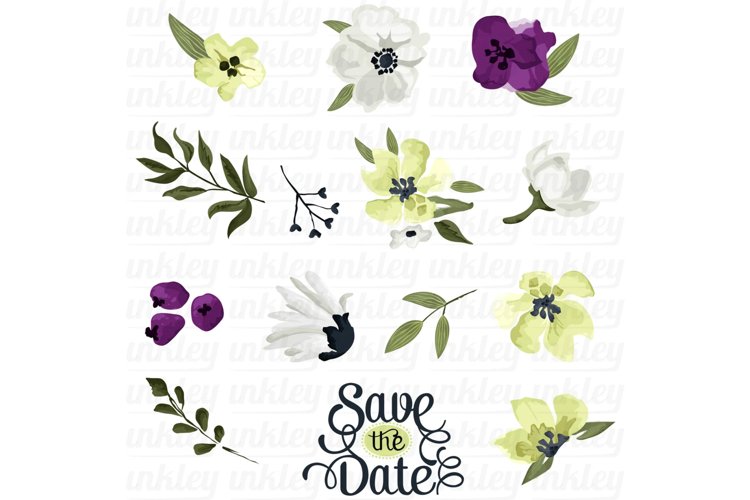 Spring Flower Clipart - Green Flower Clip Art