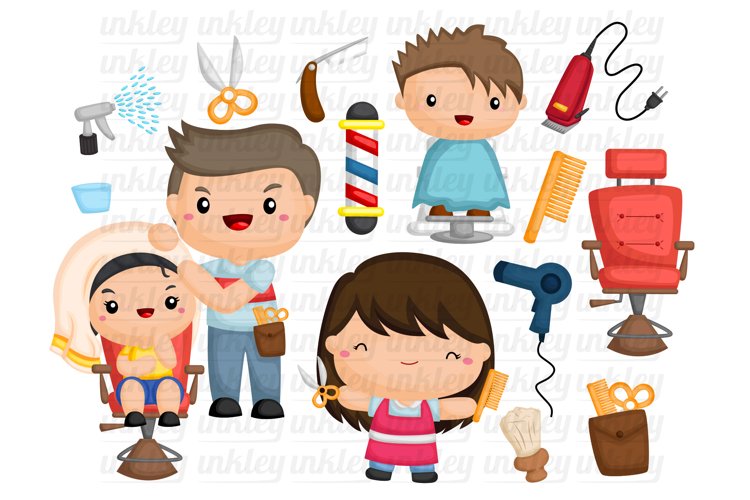 Hairdresser Salon Clipart - Barbershop Clip Art