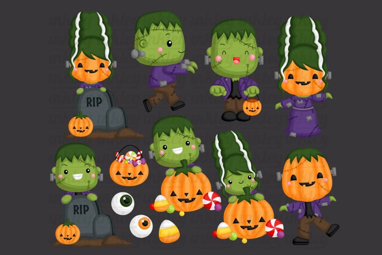 Frankenstein Clipart - Halloween Clipart