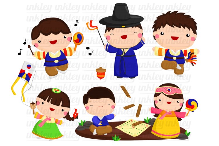 Korean Family Clipart - Culture and Tradition Clip Art