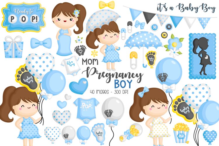 Cute Pregnancy Clipart - Mom to be Clip Art