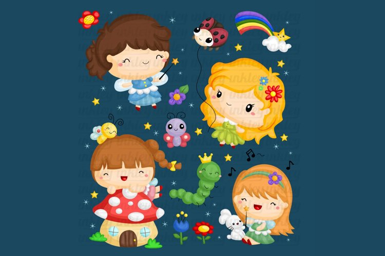 Forest Fairy Clipart - Cute Fairy Clip Art