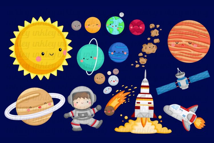 Galaxy and Space Clipart - Space and Exploration