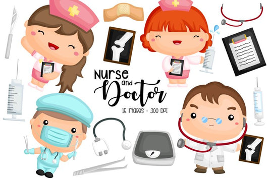 Doctor and Nurse Clipart - Cute Doctor Clip Art