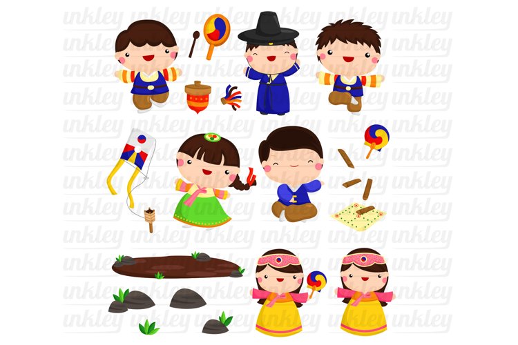 Korean Family Clipart - Culture and Tradition Clip Art