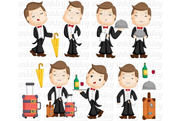 Professional Butler Clipart - Butler Servant Clip Art