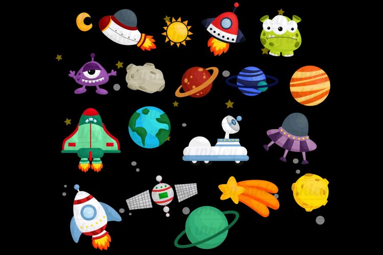 Galaxy and Space Clipart - Space and Exploration Clip Art