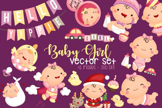 Cute Baby Girl Clipart - Cute Babies Clip Art