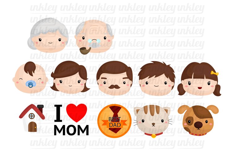 Family Icon Clipart - Cute Family Tree Clip Art