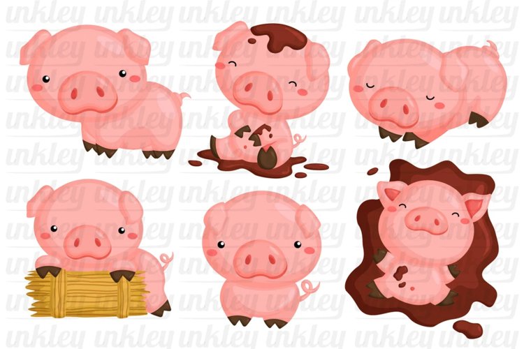 Cute Pig Clipart - Cute Animal Clip Art