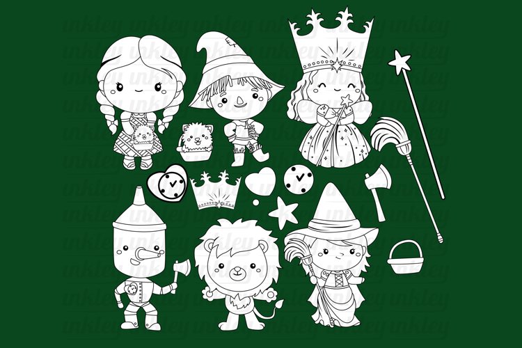 Black and White Coloring Wizard of Oz