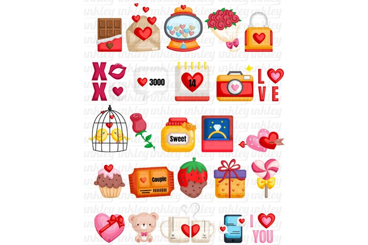 Valentine Item Clipart - Love and Object Clip Art
