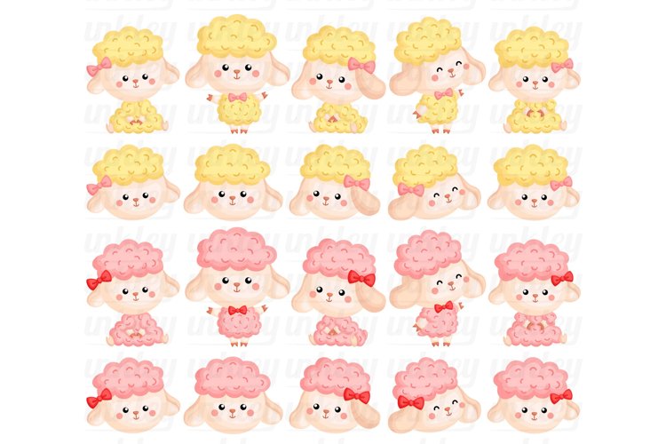 Cute Sheep Clipart - Cute Animal Clipart