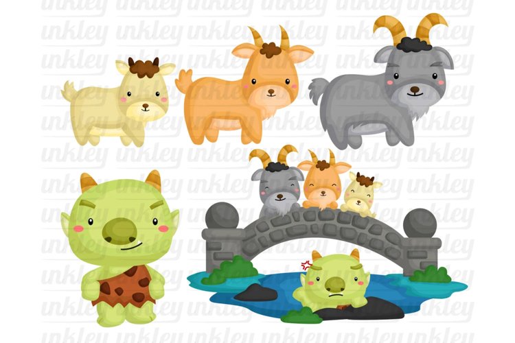 Billy Goat Gruff Clipart - Cute Animal Clip Art